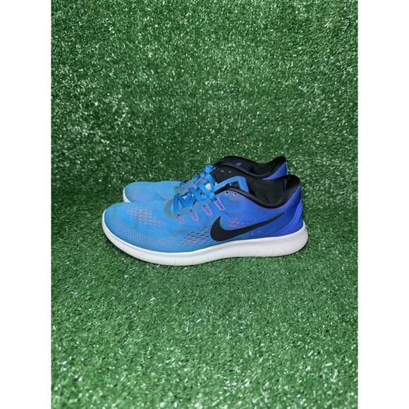 Nike Free RN Blue Mesh Running Shoes Athletic Sneaker Women Size 6.5 831509-404 - Picture 4 of 9